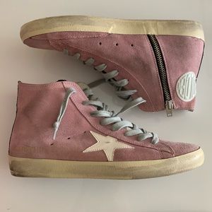 NWOT Golden Goose Pink Suede Francy Sneakers